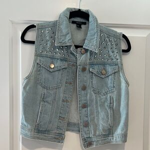 Forever 21 Light Blue Denim Vest